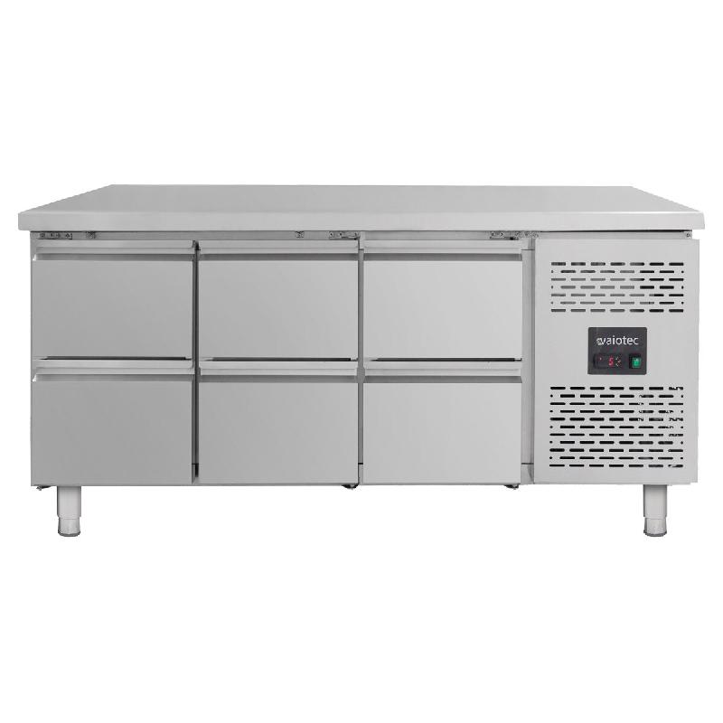 Vaiotec Comptoir réfrigéré EASYLINE / 6 tiroirs - monobloc, 1795 x 700 mm - inox 12015_0