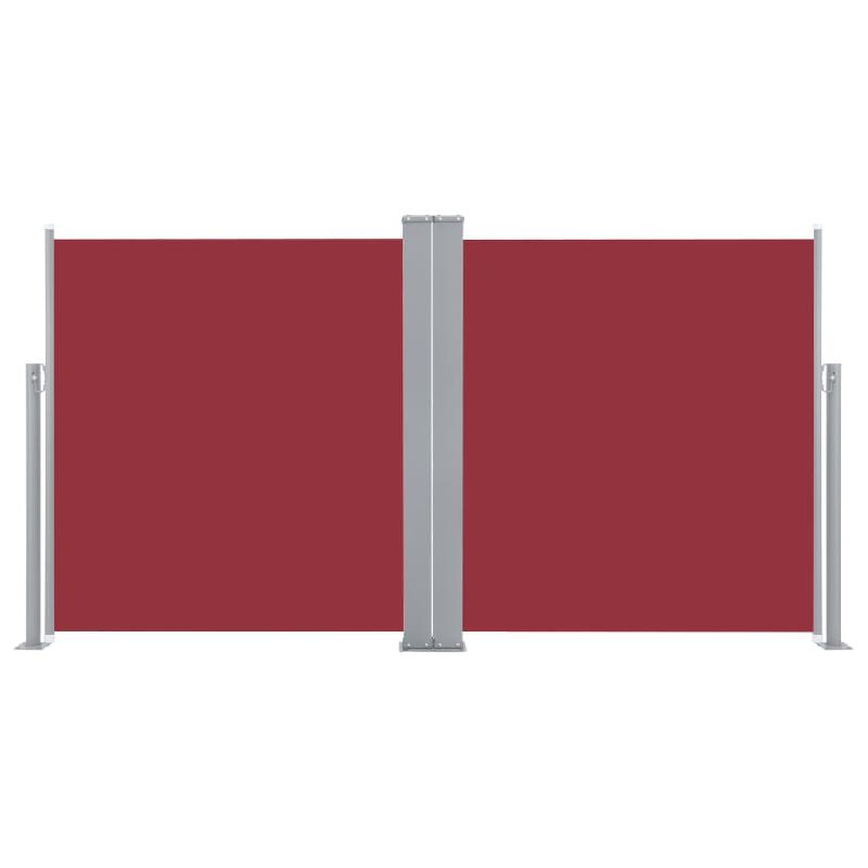 AUVENT PARAVENT STORE BRISE-VUE LATÉRAL RÉTRACTABLE DE PATIO JARDIN TERRASSE BALCON PROTECTION VISUELLE ÉCRAN 160 X 600 CM ROUGE 02_0007462_0