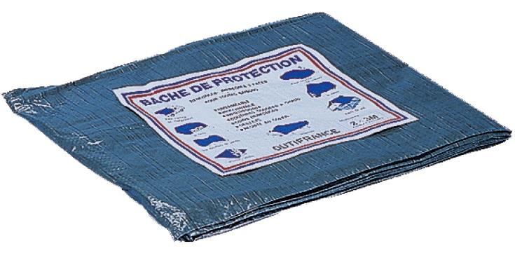 Bâche de protection ultra lourde 5x8m - polyéthylène armé avec œillets_0