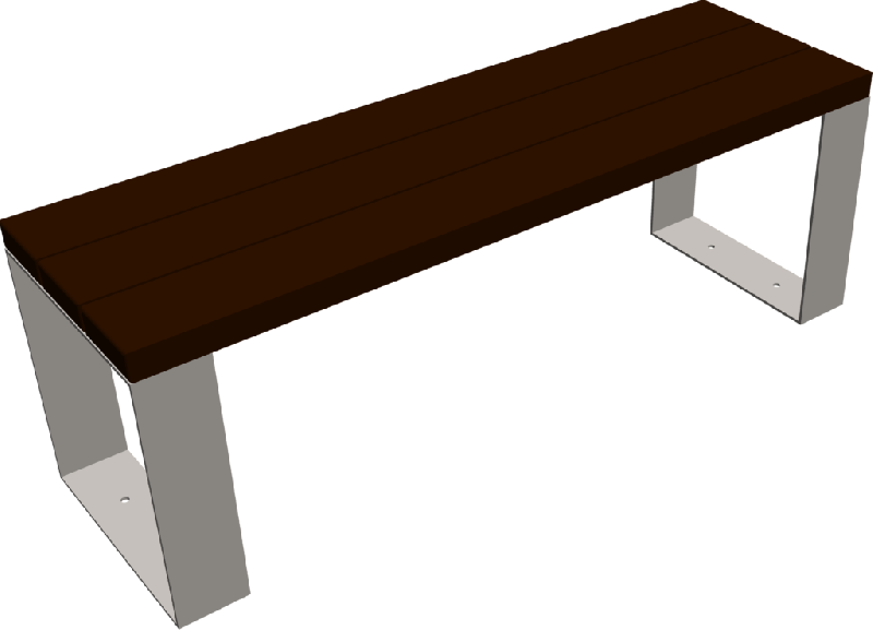 Banquette Air (2 places) - Fabricant français Espace Renard - Réf : AI05 - Matériaux recyclés et bois durables_0