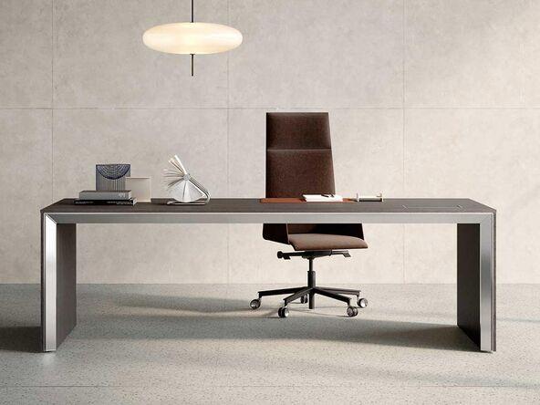 Bureau de direction Artémis placage bois pieds panneaux_0