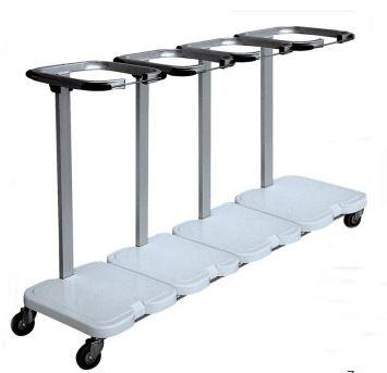 Chariot porte-sac poubelle 4 sacs en ligne CHASA 45 - Aluminium - Dim. 1575 x 410 x H880 mm - 57203CHASA45_0