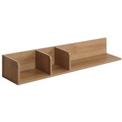 Décoshop26 - Étagère murale suspendue étagère en bois 3 compartiments en bois de manguier clair 20x120x21 cm 04_0008685 - 3000262675715_0