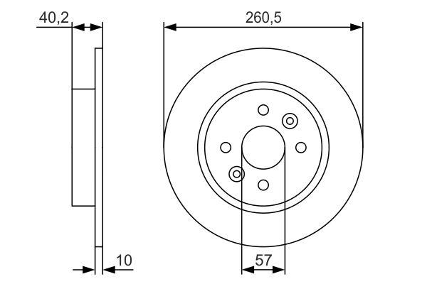 Disque de frein Bosch 0986479S85 - boîte de 2 disques - assemblage arrière - disque plein_0