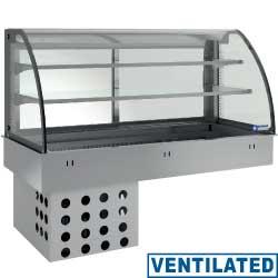 Élément top et vitrine réfrigérée ventilée - 2 niveaux fermés - 3x GN 1/1 - DPA/TVF212_0