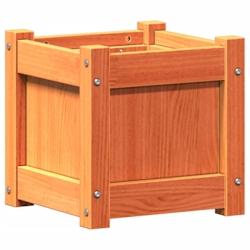 Helloshop26 - Jardinière bac lit surélevé plantes fleurs terrasse jardin cire 31 x 31 x 31 cm bois de pin massif marron 02_0038450 - 3000217677290_0