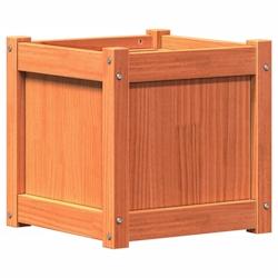 Helloshop26 - Jardinière bac lit surélevé plantes fleurs terrasse jardin cire 40 x 40 x 40 cm bois de pin massif marron 02_0038453 - 3000217679249_0