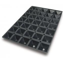 Moule à Gâteaux en Silicone Forme Pyramidale - 35 Pièces - Lacor - noir silicone 66768_0