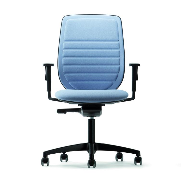 Fauteuil de bureau Open - Assise et dossier tapissés - Mécanisme synchrone autorégulé - Accoudoirs réglables_0