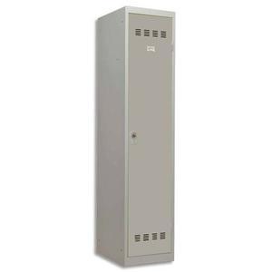Pierre Henry - Vestiaire métal monobloc industrie salissante - 1 casier - largeur 40 cm - gris perle_0