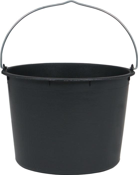 Seau de chantier 20 l avec fond en croix noir plastique recyclé_0