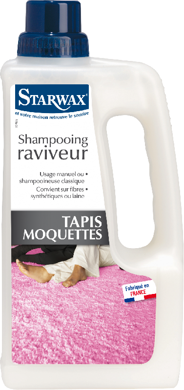 Shampooing raviveur tapis et moquettes STARWAX 1L - utilisable avec ou sans shampouineuse_0
