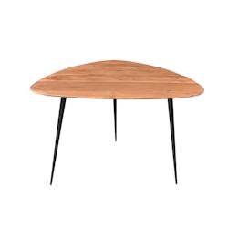 SIT Möbel Table basse triangulaire | Plateau en acacia | Pieds en métal | L 86 x P 80 x H 47 cm | Naturel - multicolore multi-matériau 01053-16_0