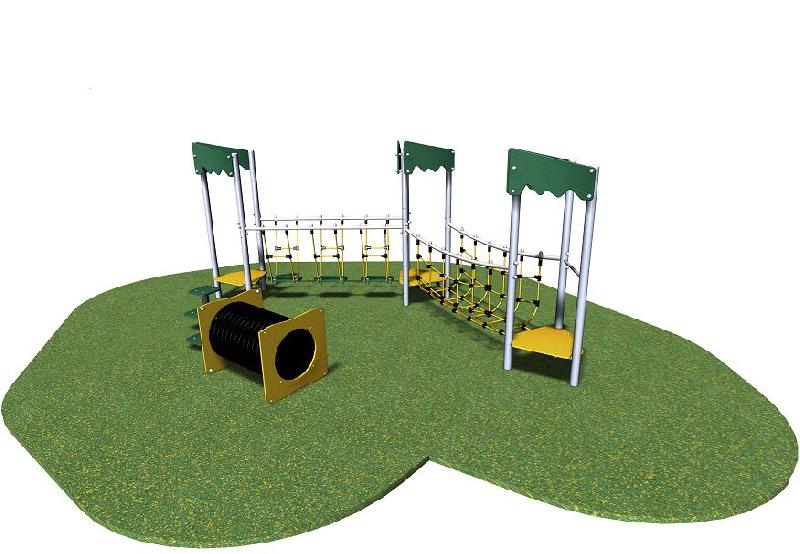 Structure de jeux 2 tours avec tunnel - Gamme Acrobatics AC30302I - Pour enfants de 1 à 8 ans, capacité 15 enfants_0