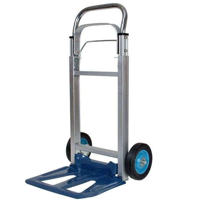 Diable pliant Einhell BT-HT 90 - Aluminium - Charge maximale 90 kg - Hauteur réglable 37 à 110 cm_0
