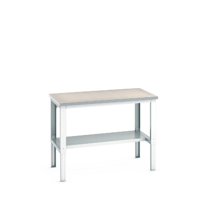 41004130.16V - Établi avec ossature réglable Cubio Lino - Demi Tablette - 1500x900x740-1140mm - RAL 7035_0