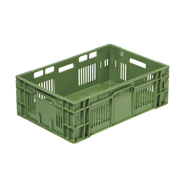 Bac Norme Europe Fruits et légumes ajouré 600x400x200 mm Vert - Réf : BAC159BE6420022_0