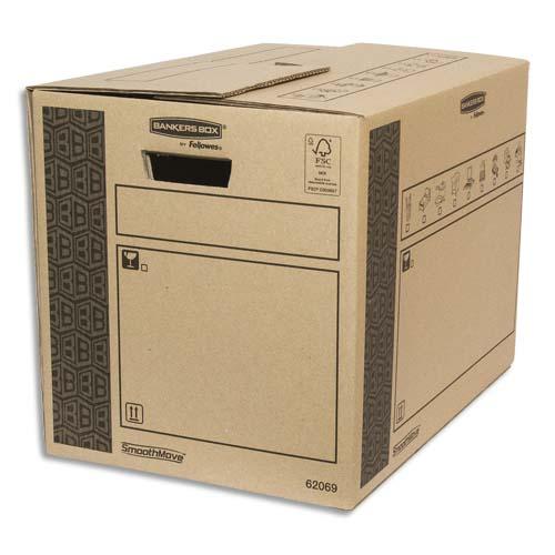 Bankers box caisse multi-usage 35x37.5x50cm montage auto. Fermeture ss adhésif 100% recyclé et recyclable_0