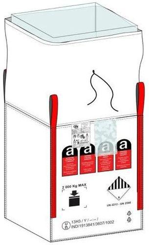 Big bag 1T pour transport et stockage d'amiante - marqué amiante - 90x90x115cm - sache PE interne - DIVBigBag1TAMMA_0