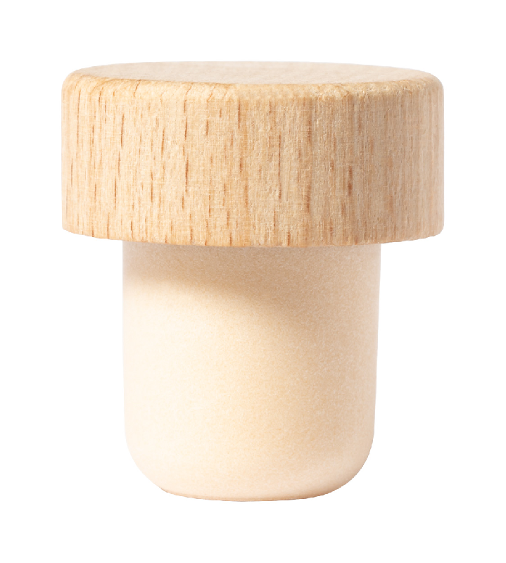 Bouchon de bouteille de vin en bois - couleur naturelle - 10g_0