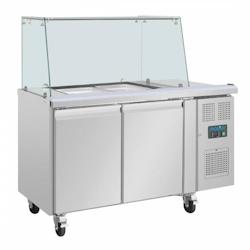 Comptoir à Salade GN avec Pare-Haleine Carré Série U - 2 Portes - Polar - 0641094464707_0