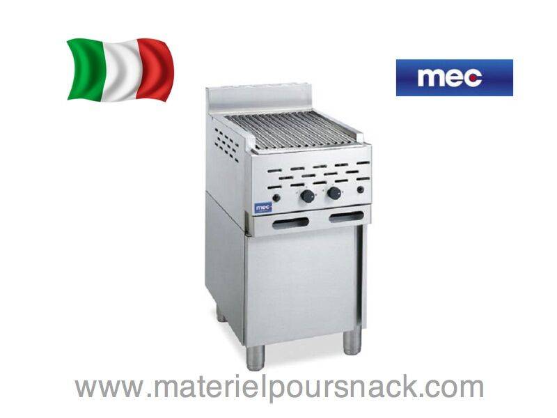 Grill à pierre de lave au gaz - Marque Mec - Modèle LS50M - 2 brûleurs - Puissance 11,26 kW_0