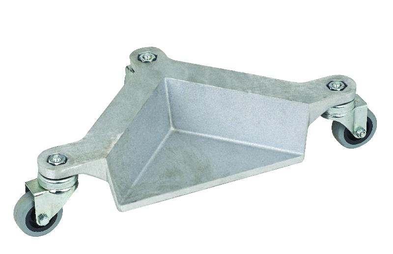 Jeu de 4 patins roulants - 600 kg de résistance - Aluminium moulé - Roues pivotantes - Marque Romus_0