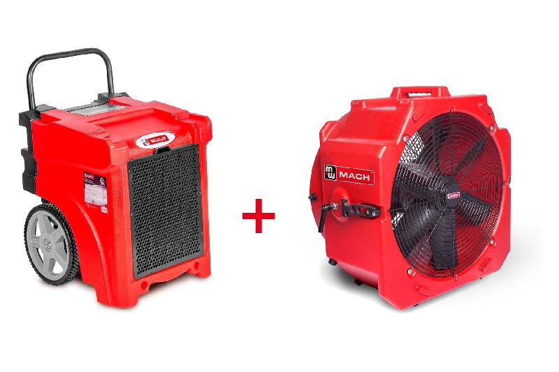 Pack déshumidificateur PRO 50L/Jour BDP50 + ventilateur brasseur d'air ø600mm MV600L - MW Tools - capacité élevée et robustesse_0