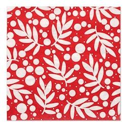 Papstar 30 Serviettes, 3 plis pliage 1/4 33 cm x 33 cm rouge 