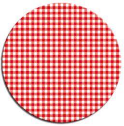 PLATEAU DE TABLE SELECT ROND VICHY ROUGE 60 CM