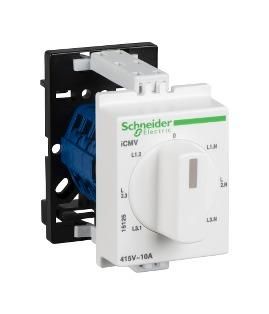 Permutateur 10A à griffes avec plaque Schneider Ovalis blanc S265205