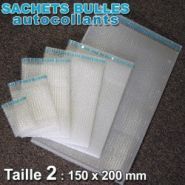 Sachet en plastique - enveloppe bulle - dimensions extérieures 150x200 mm avec rabat adhésif_0