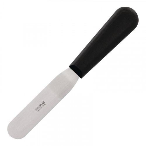 SPATULE FLEXIBLE COUDÉE PROFESSIONNELLE NOIRE HYGIPLAS - 10 CM