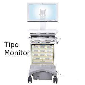 Topcar - Chariot informatique pour médicaments - Conçu pour hôpitaux avec faible nombre de patients_0