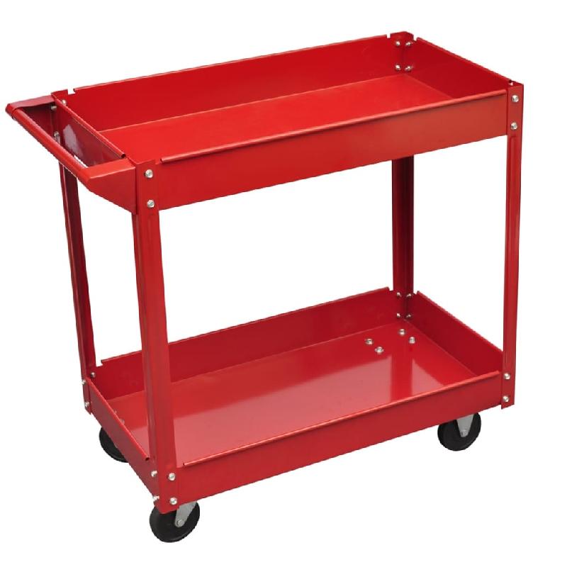 Vidaxl chariot à outils d'atelier 100 kg rouge 140154_0