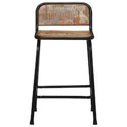 VidaXL Tabourets De Bar Lot De 2 46x35,5x70cm Bois Massif Récupération - 4013536_0