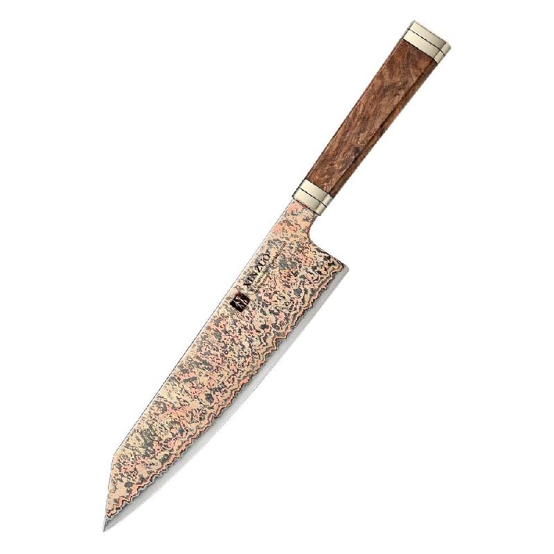 XinZuo - Bunka en damas de cuivre 21 cm - série X08C - fabriqué en damas de cuivre à 53 couches - multicolore multi-matériau X08C-QF_0