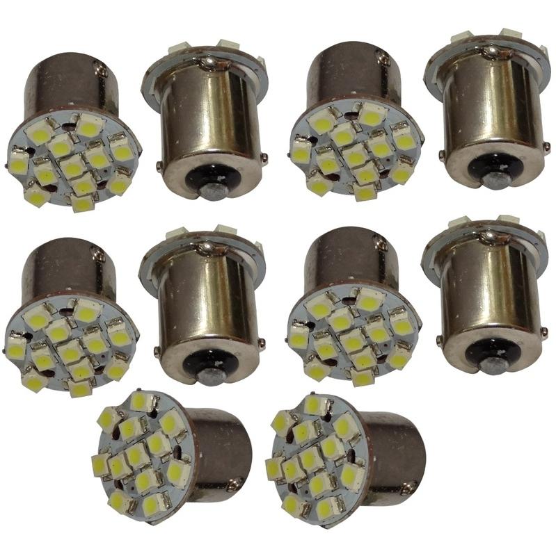 10x ampoule T10 W5W 12V LED jaune ambré veilleuses éclairage intérieur