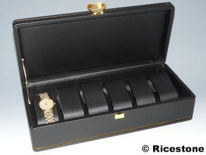 1A) COFFRET LUXE 6 MONTRES.