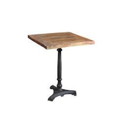 Antic Line Créations Table bistro cirée, L70 X P70 X H74, épaisseur plateau 3.5 cm - marron Bois massif CD857_0
