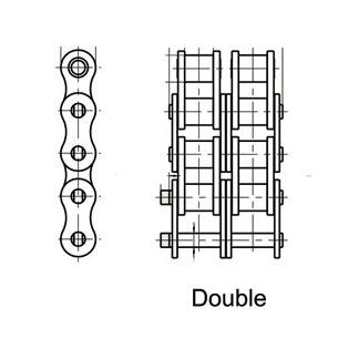 CHAÎNE À ROULEAUX STANDARD PAS DOUBLE