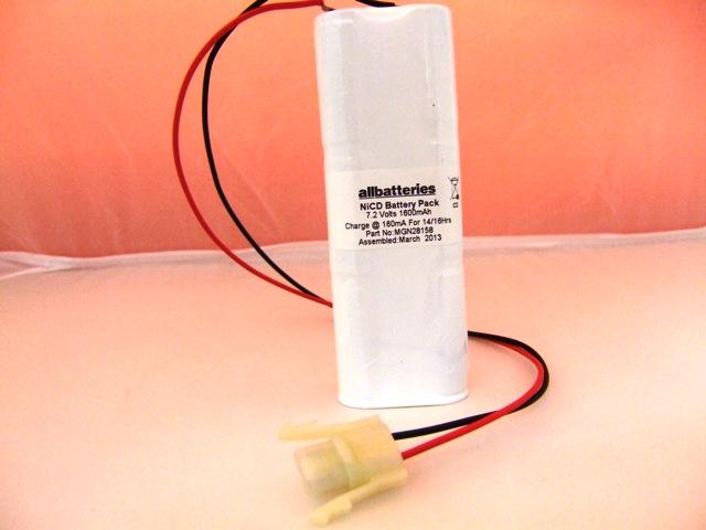 EMERGENCY LIGHTING BATTERY 7.2V 1.6AH CONN_0