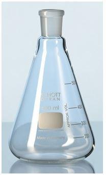 Fiole d'erlenmeyer à rodage conique AS19313 - 25ml - RC14/23 - diamètre 42 - hauteur 75_0
