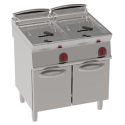 Friteuse electrique 20+20 litres  sur support - 800x700x900 mm - 33000 W 400/3V - 39850617 Eurast - inox 39850617_0