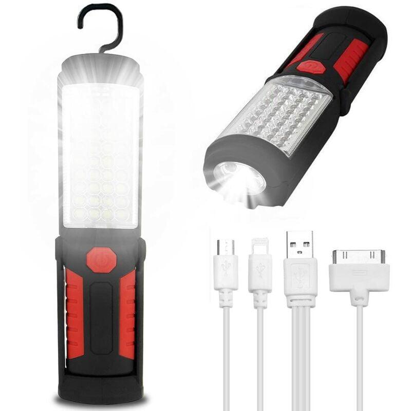 Lampe de travail LED rechargeable 10W, lampe de sécurité avec 3