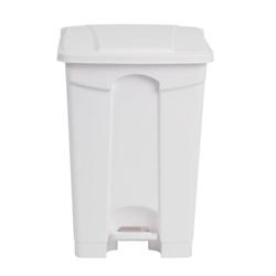 Jantex - Poubelle de cuisine à pédale blanche 45L en polypropylène - Hygiène mains-libres_0
