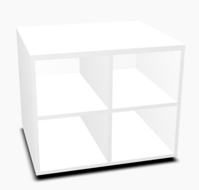 Meuble de rangement pour imprimante - MDD - Blanc_1