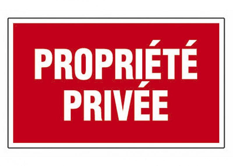 Plaque propriété privée en plastique_0