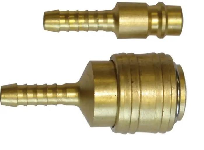 Raccord rapide et raccord cannelé pour tuyau air comprimé diam 9 mm_0