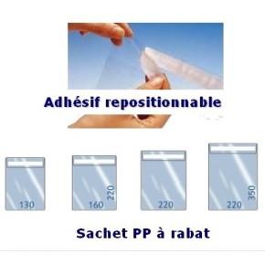 Sac et sachet à rabat adhésif repositionnable - Polypropylène transparent - Plusieurs dimensions et épaisseurs disponibles_0